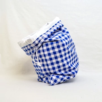 Frissentartó kenyeres zsák  Kék kockás