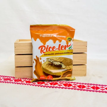 Rice-ler puffasztott rizskorong karamellás fehércsokoládéba mártva 45g