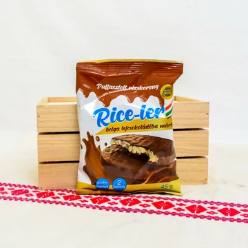 Rice-ler puffasztott rizskorong belga tejcsokoládéba mártva 45g