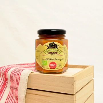 Virágoskút Bio Sütőtök-alma püré 180g 