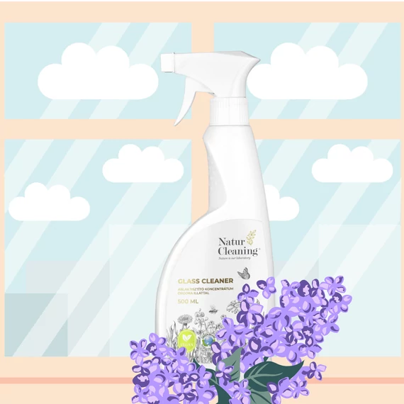 NaturCleaning Ablaktisztító Orgona illattal 500 ml