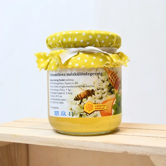 Virágfürt Méhészet Citromfűves akácméz különlegesség  250 g